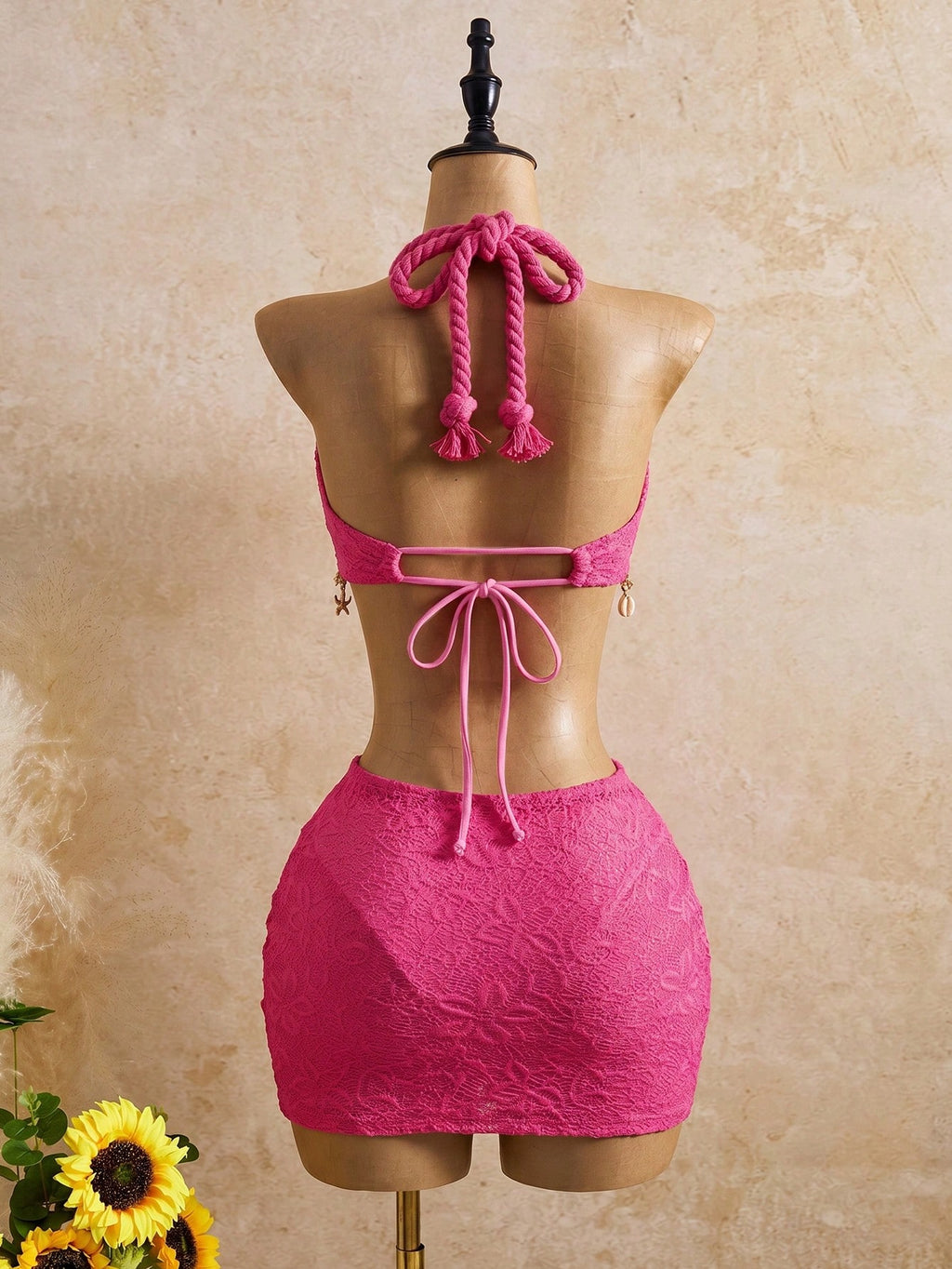 Bellisia Women's Latest Fashion Twisted Rope Halter Strap, Beach
