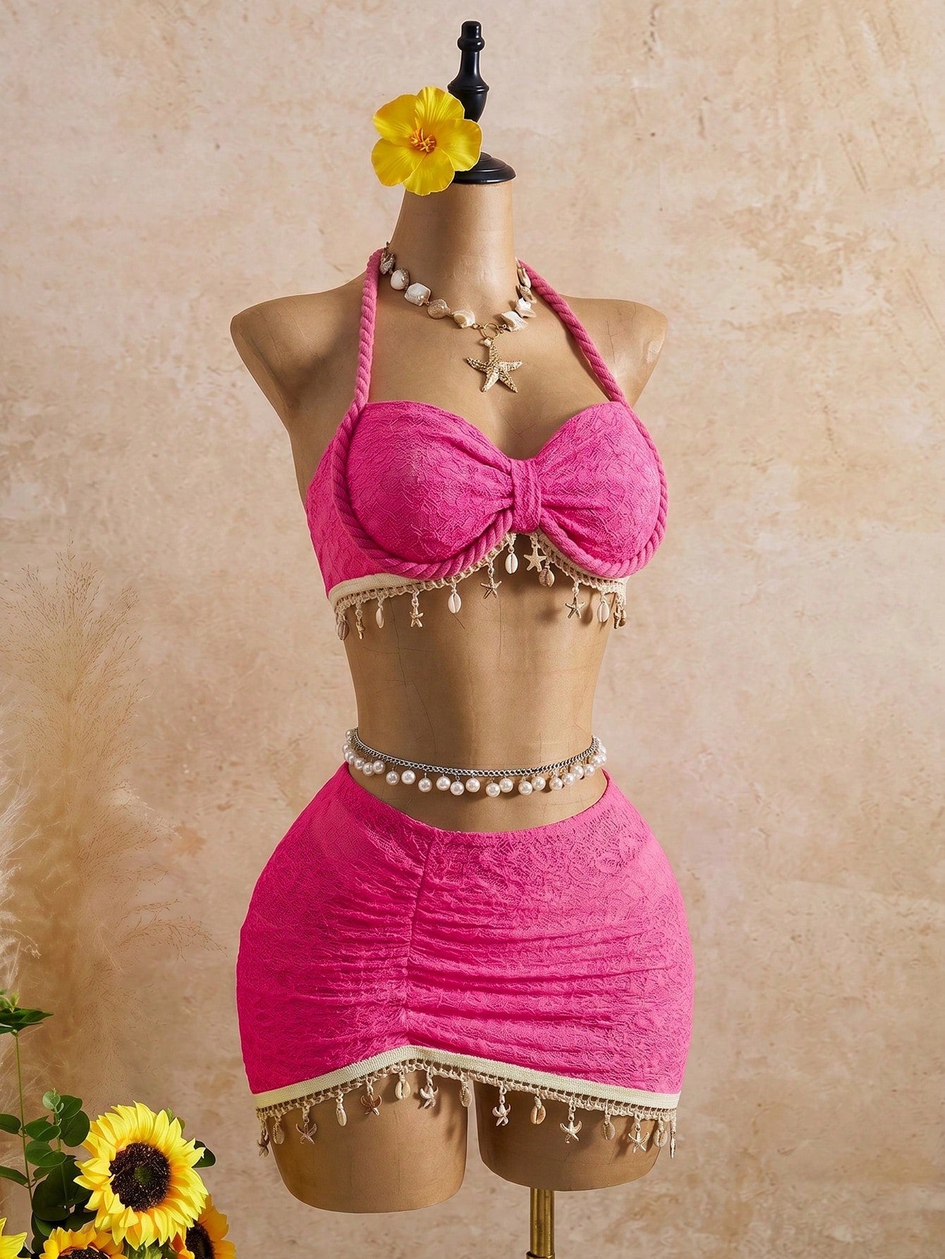 Bellisia Women's Latest Fashion Twisted Rope Halter Strap, Beach
