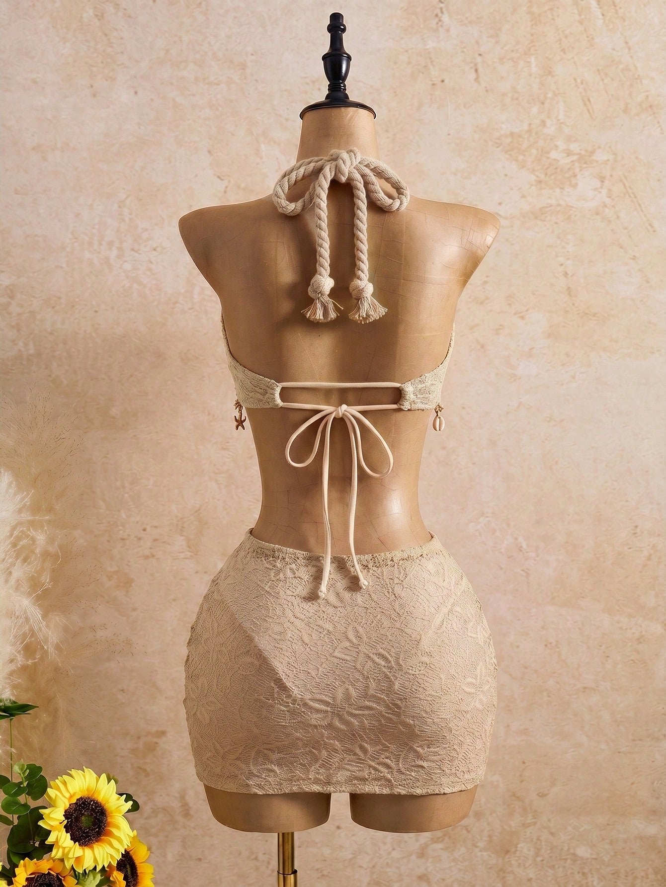 Bellisia Women's Latest Fashion Twisted Rope Halter Strap, Beach