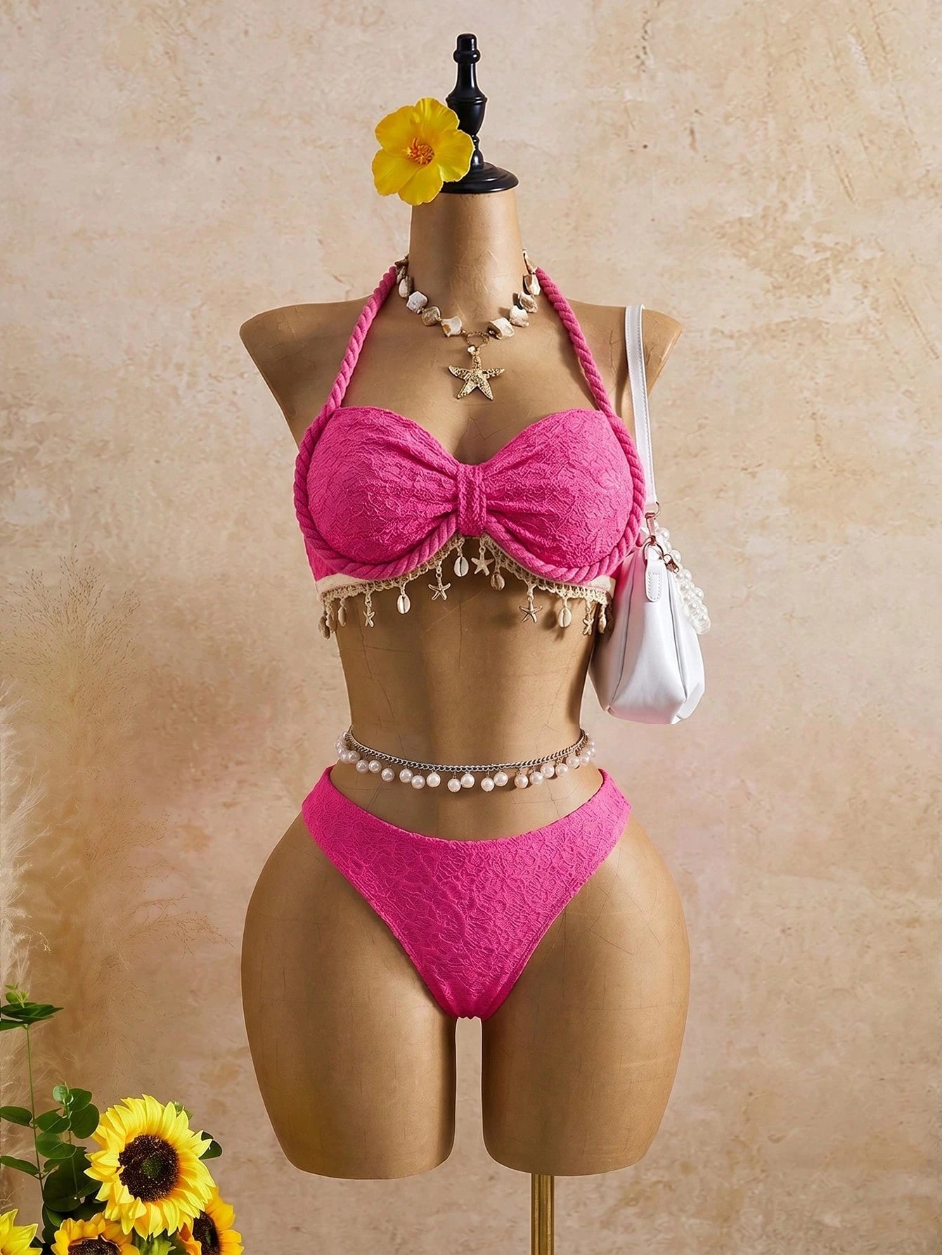 Bellisia Women's Latest Fashion Twisted Rope Halter Strap, Beach