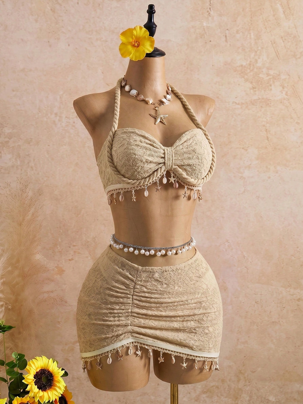 Bellisia Women's Latest Fashion Twisted Rope Halter Strap, Beach