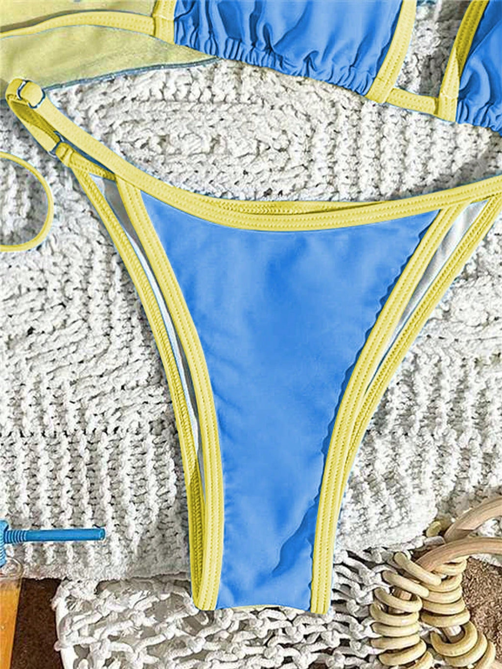 Swim Vcay 2026 New Women's Printed Triangle Bikini Top With Mesh
