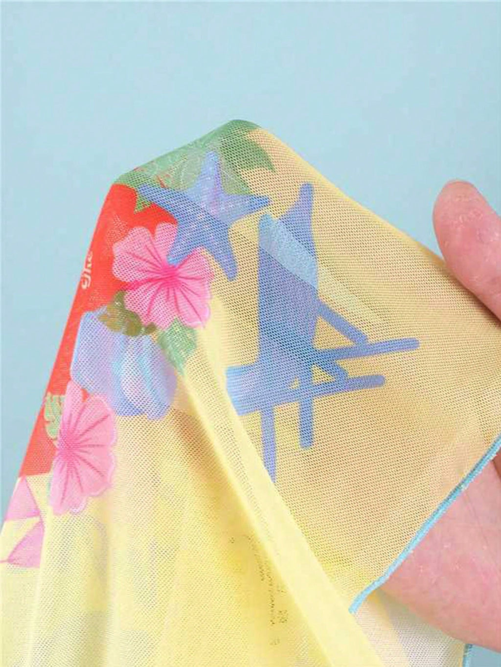 Swim Vcay 2026 New Women's Printed Triangle Bikini Top With Mesh