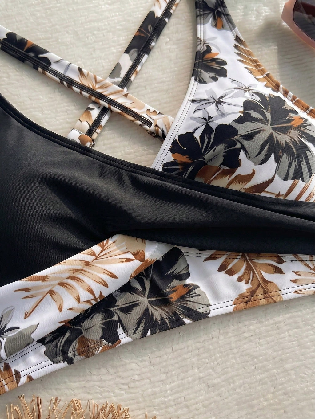 New Beach,Swimming Pool,Vacation,Sexy,Elegant Plant Printed Plain