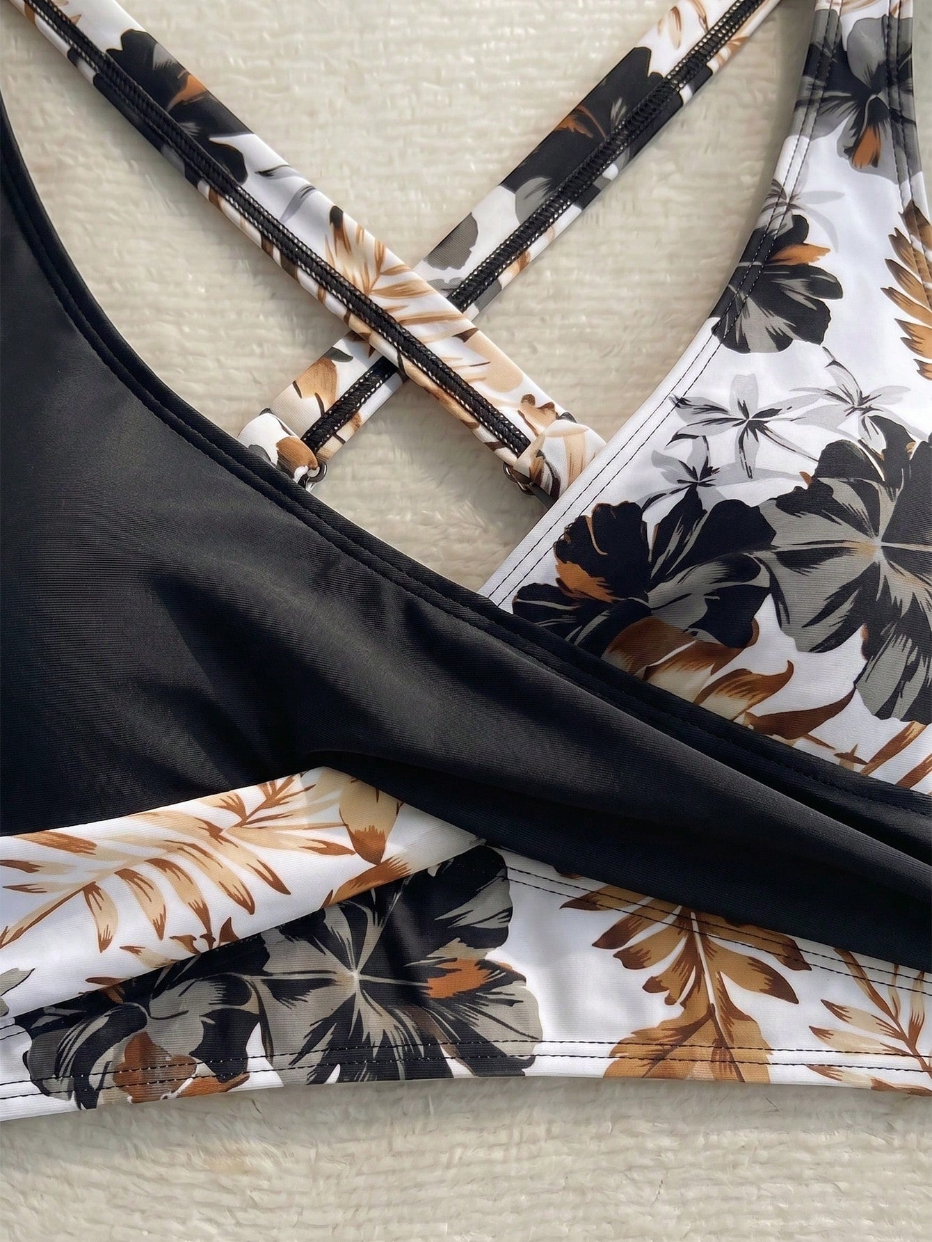 New Beach,Swimming Pool,Vacation,Sexy,Elegant Plant Printed Plain