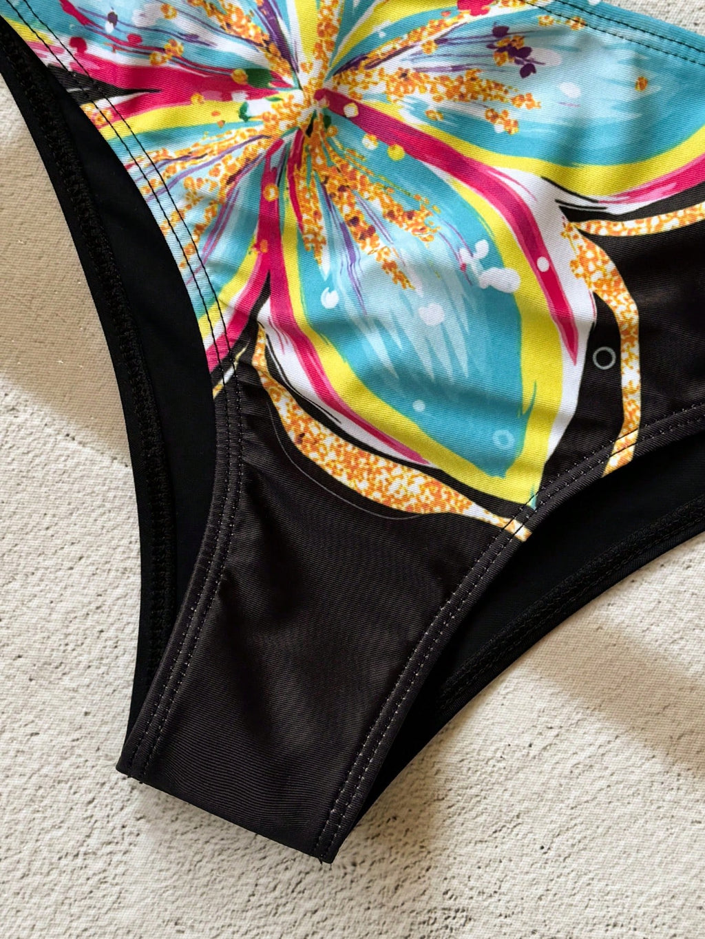 Swim Lushoire Women's Floral Print Cross Wrap Bikini Set, Beach Vacation Style - image 15