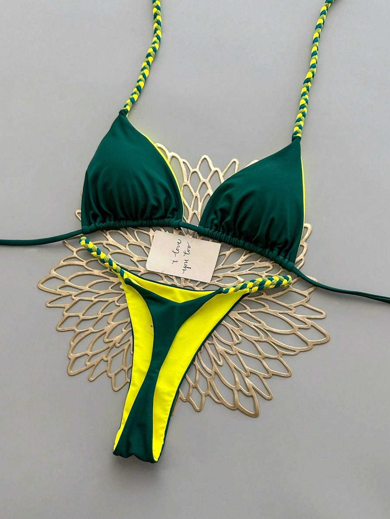 Geometric & Tropical Floral Print Casual Cute Elegant Sexy Bohemian Style Tie-Front Bikini Swimwear Set For - image 13