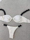 Polovedo Official New Arrival Sexy Solid Orange Bikini Swimsuit,