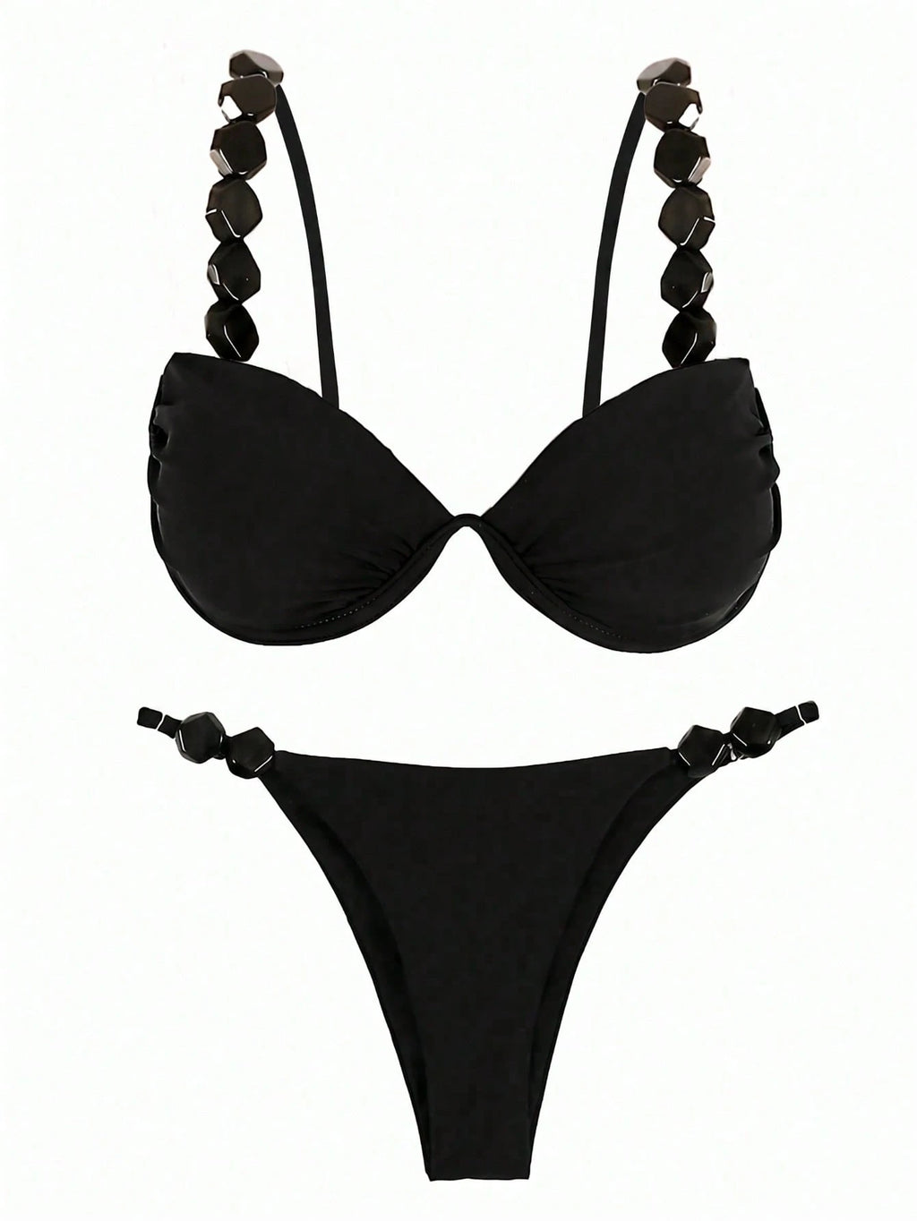 Polovedo Official New Arrival Sexy Solid Orange Bikini Swimsuit,