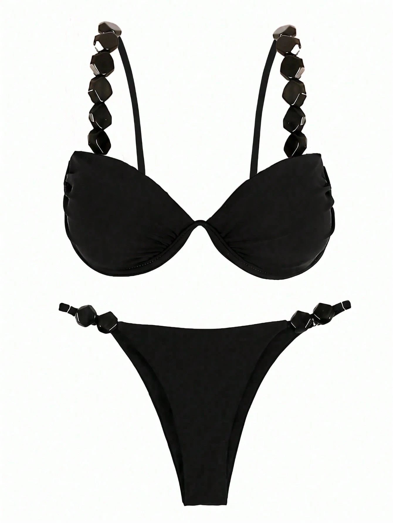 Polovedo Official New Arrival Sexy Solid Orange Bikini Swimsuit,