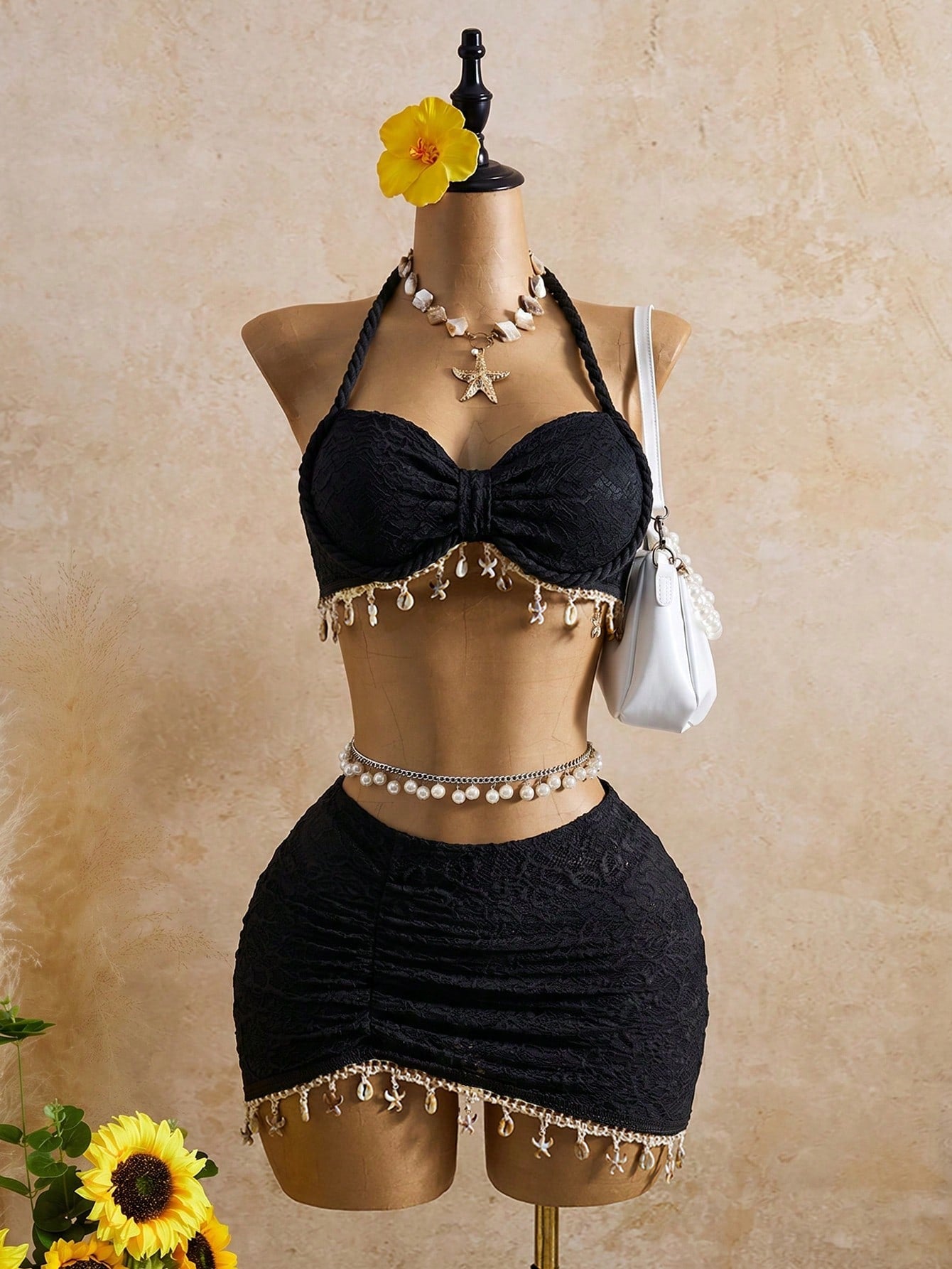 Bellisia Women's Latest Fashion Twisted Rope Halter Strap, Beach