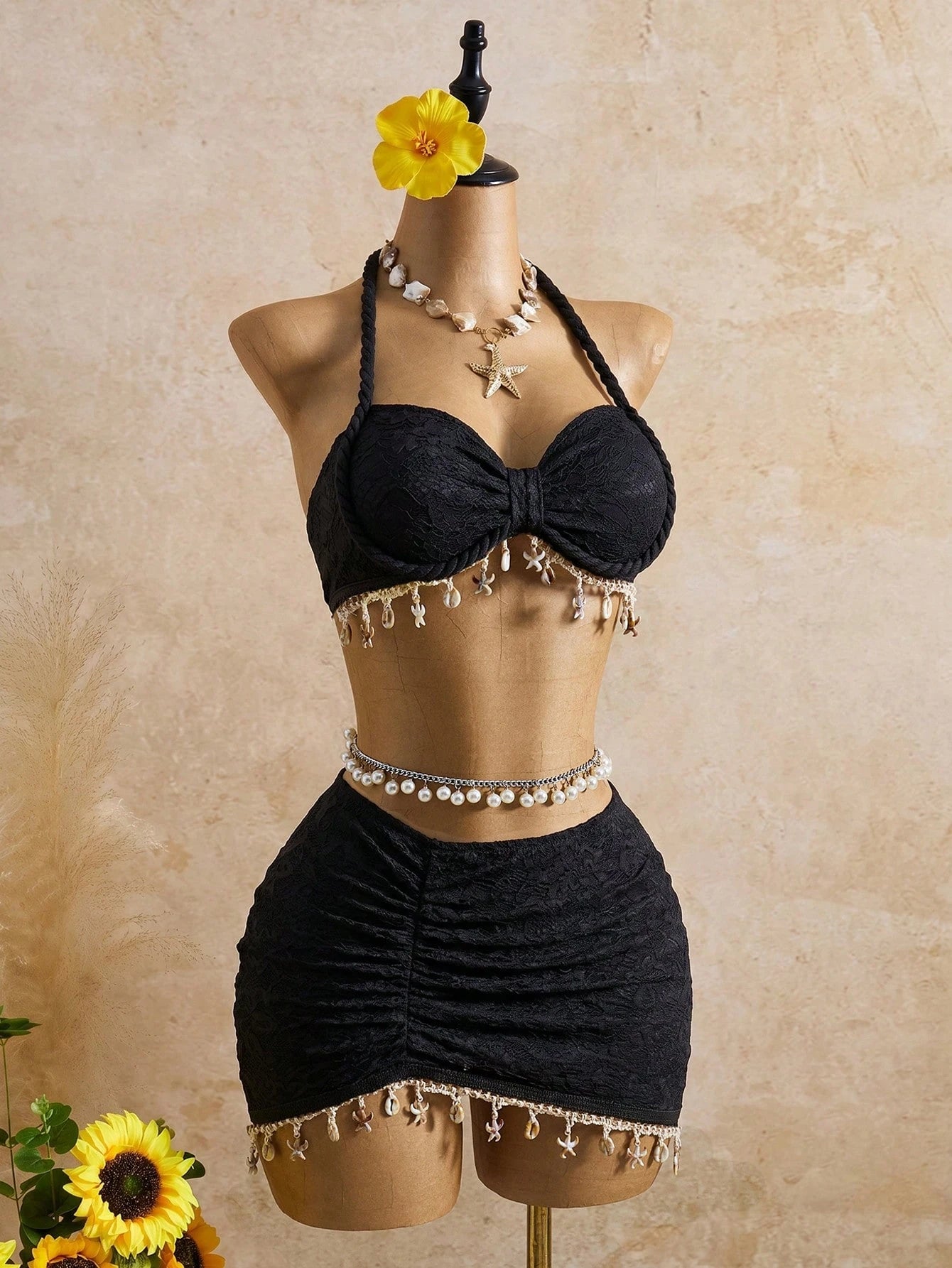 Bellisia Women's Latest Fashion Twisted Rope Halter Strap, Beach