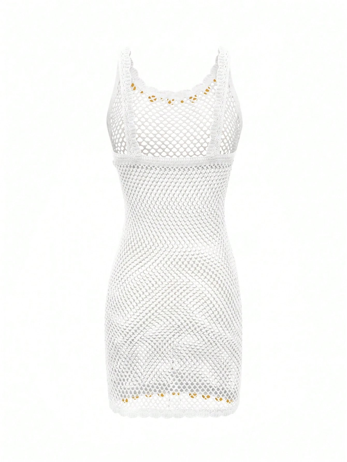 2026 New Arrival Women's Sexy Sequin Design Spaghetti Strap Hollow Sheer Beach Vacation Sleeveless Cover Up - image 17