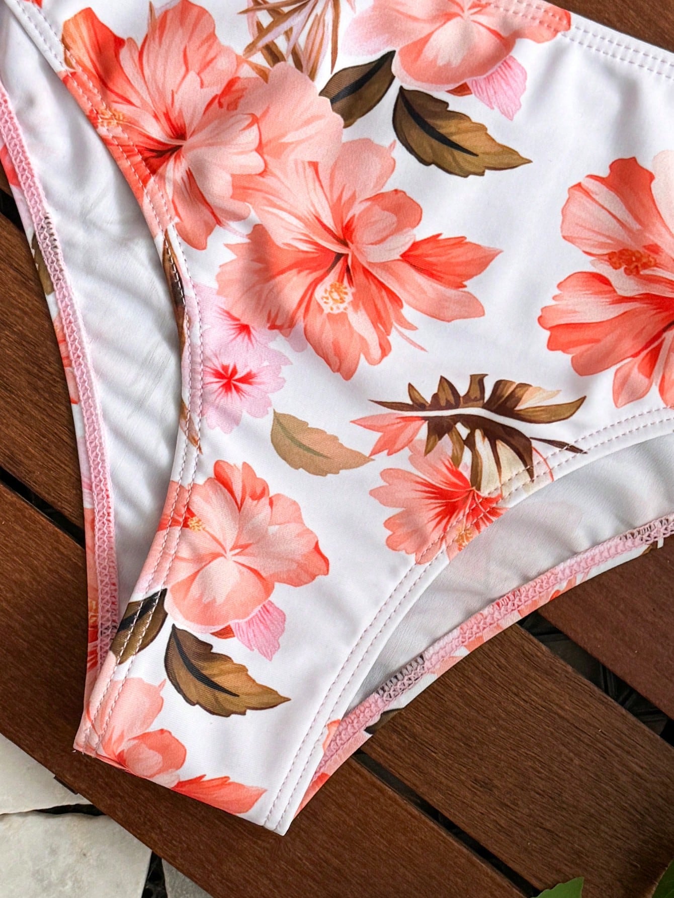 Swim Lushoire Women's Floral Print Cross Wrap Bikini Set, Beach Vacation Style - image 20