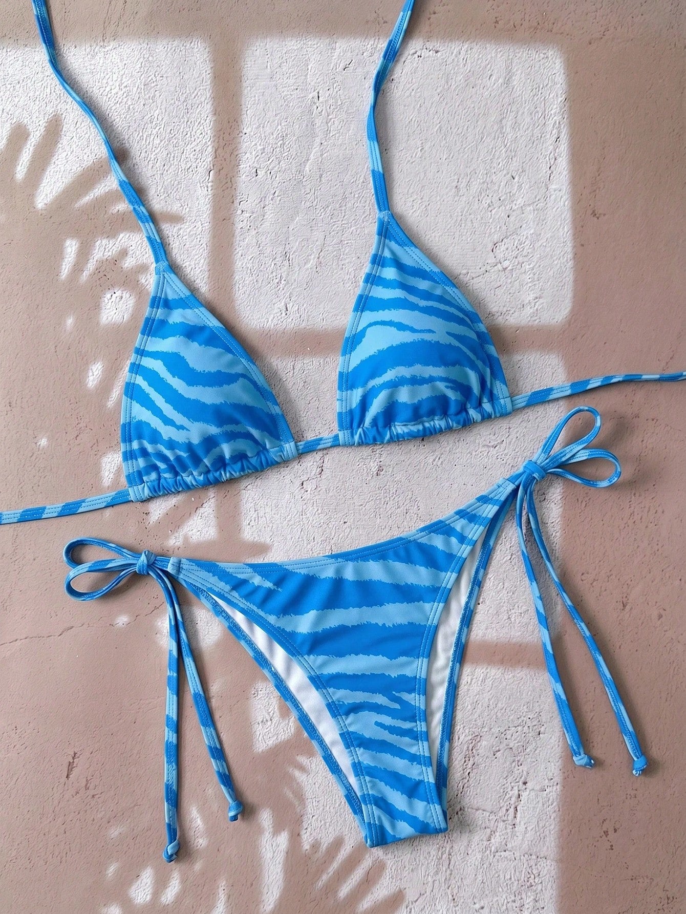 Swim Vcay Women's Zebra Print Swimwear Set For Summer Beach Vacation