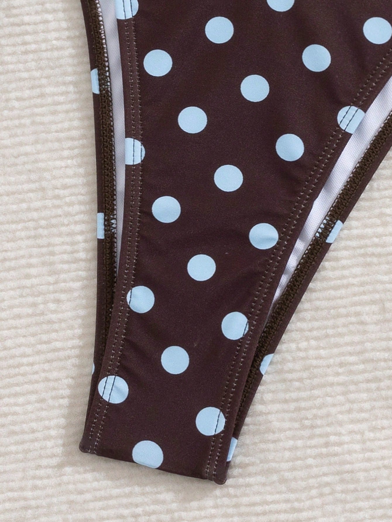 Women's Summer Apparel, Polka Dot Print Sexy Bikini Set, Halter Neck