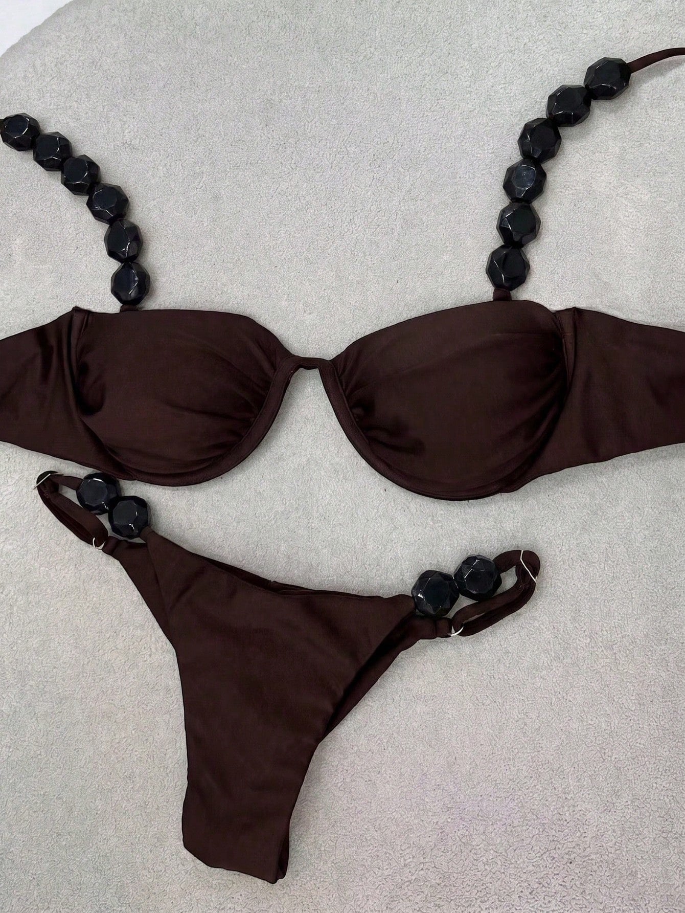 Polovedo Official New Arrival Spring/Summer Sexy Solid Black Bikini Swimwear, Be