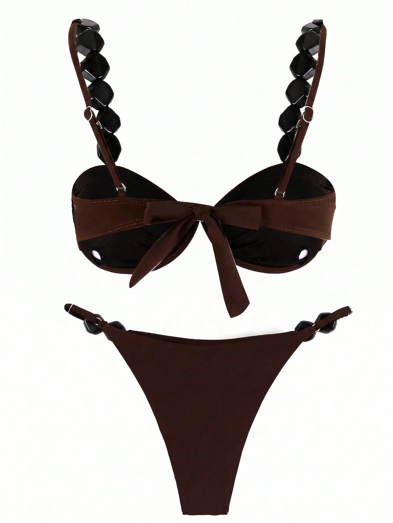Polovedo Official New Arrival Spring/Summer Sexy Solid Black Bikini Swimwear, Be