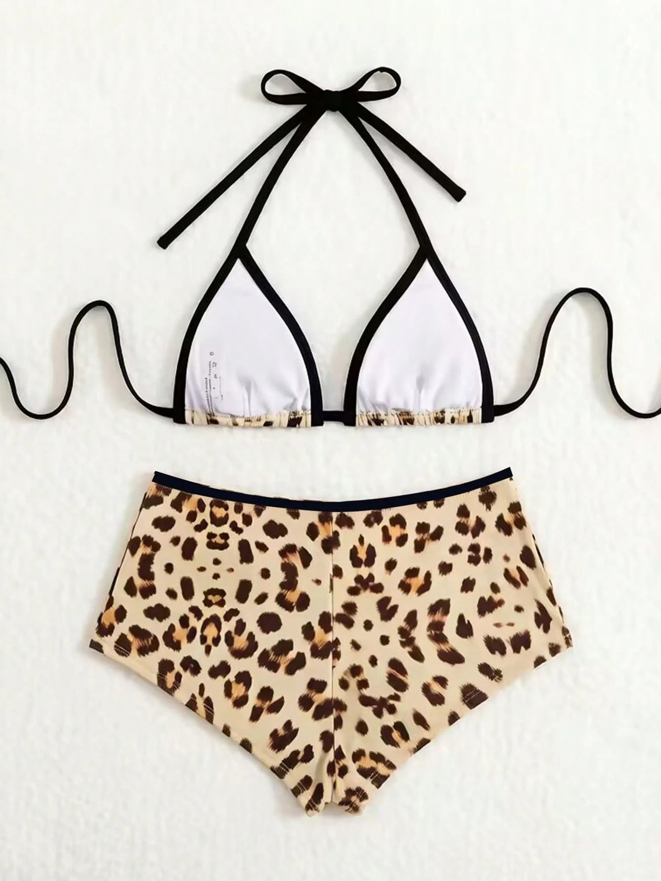 Swim SXY Women Sexy Two-Piece Leopard Print Bikini Swimwear With