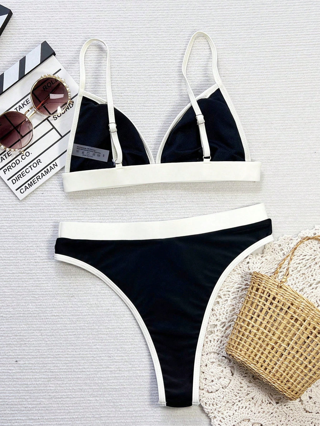 Swim Basics Springbreak Women's Colorblock Sexy Bikini Swimwear,