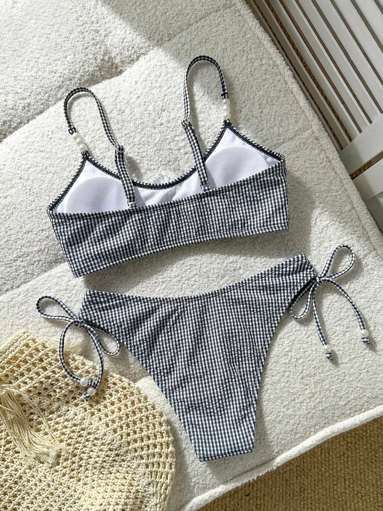 Swim Mod Girls Striped Tank Top Swimsuit Top And V-Shaped Bikini Bottom 2 Pieces Set - image 2