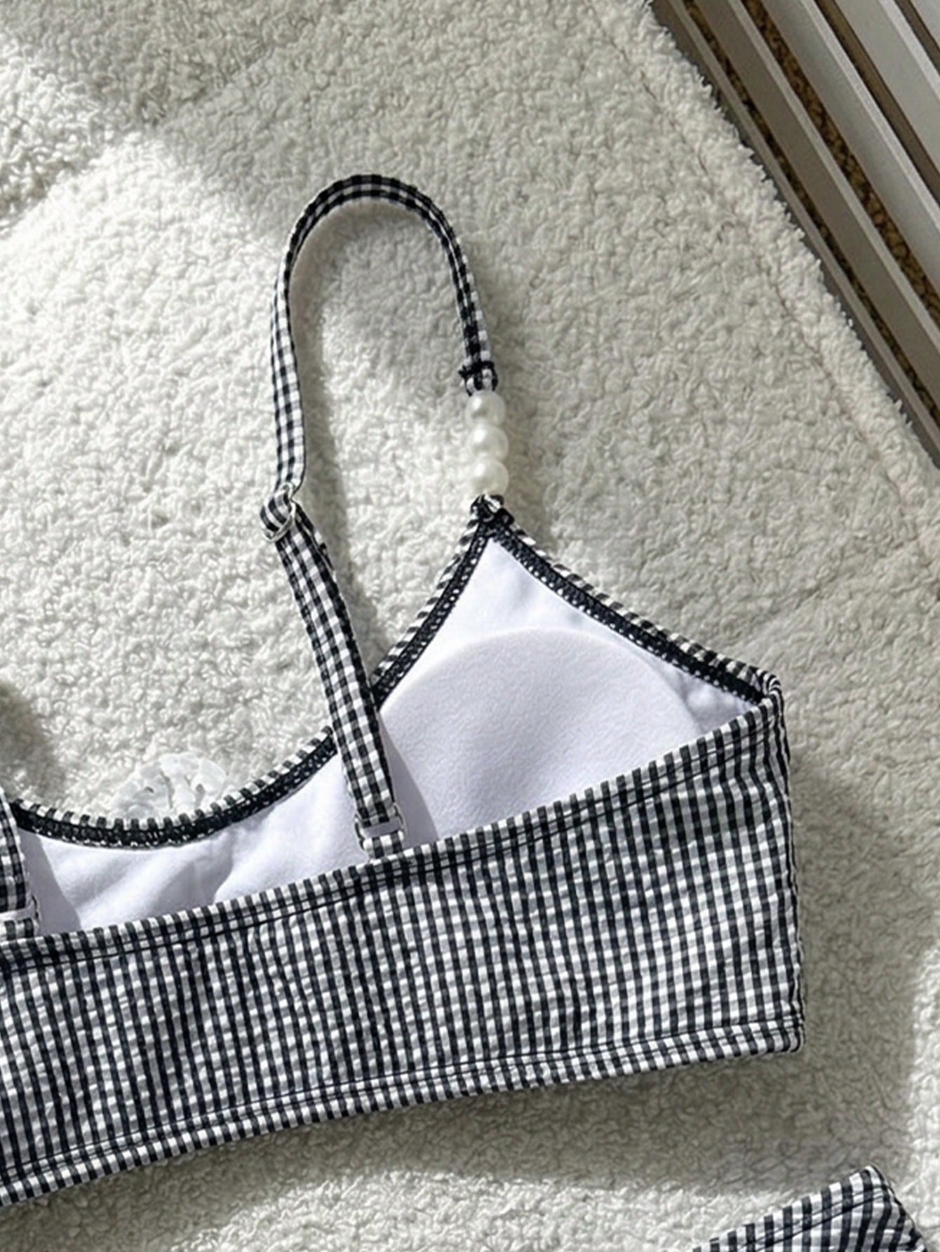 Swim Mod Girls Striped Tank Top Swimsuit Top And V-Shaped Bikini Bottom 2 Pieces Set - image 3