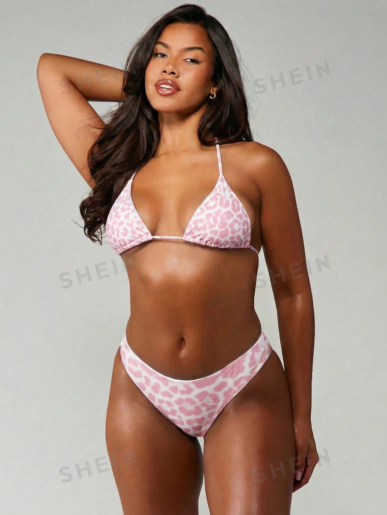 MISSGUIDED Reversible Leopard Print Triangle Bikini Set Two Piece Swimwear With Halter Neck And Cheeky Bottom - image 14