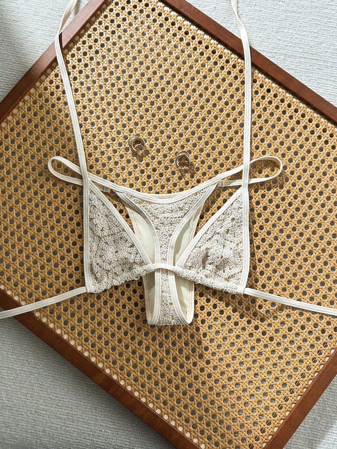 Swim SXY Summer Beach Halter Micro Triangle Thong Bikini Set