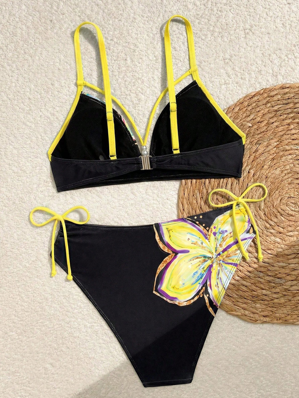 Swim Lushoire New Summer Women's Spaghetti Strap Backless Deep V-Neck