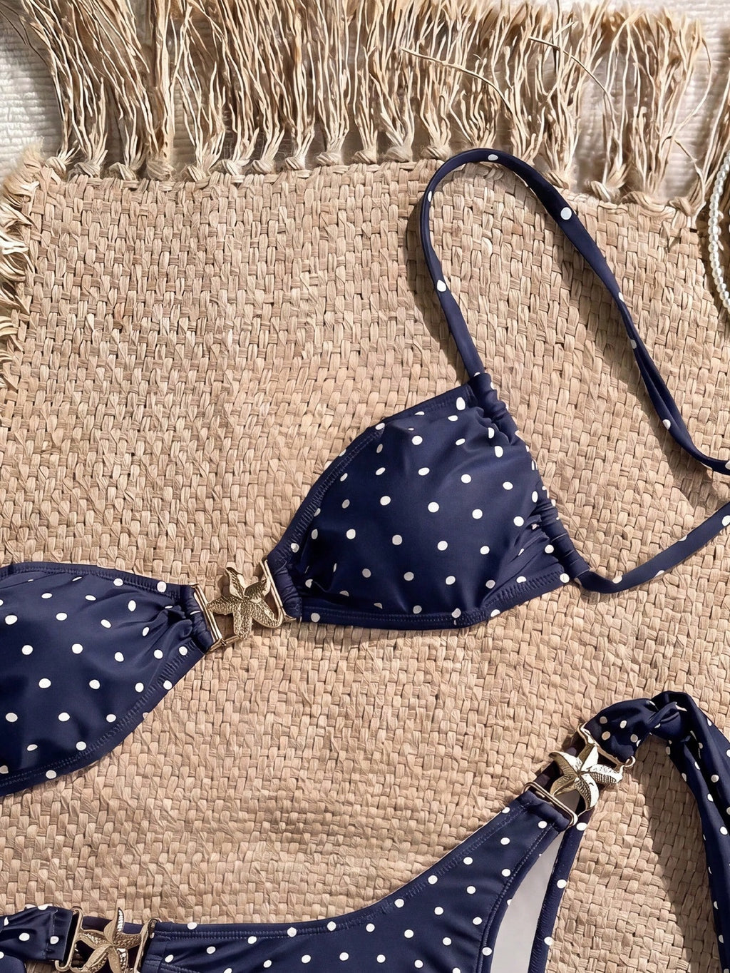 Swim Mod Women's Tropical Print Two Pieces Bikini Set, Casual Holiday
