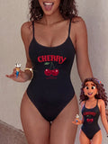 Swim Vcay Women's One-Piece Cute Printed Vacation Casual One-Piece Swimsuit