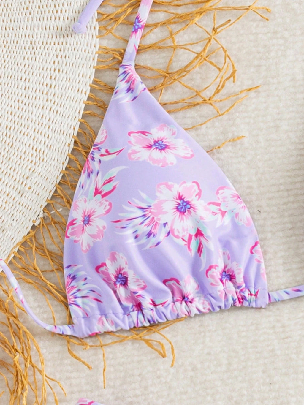 Bonvoyette 2026 Spring/Summer New Floral Print Sexy Backless Halter