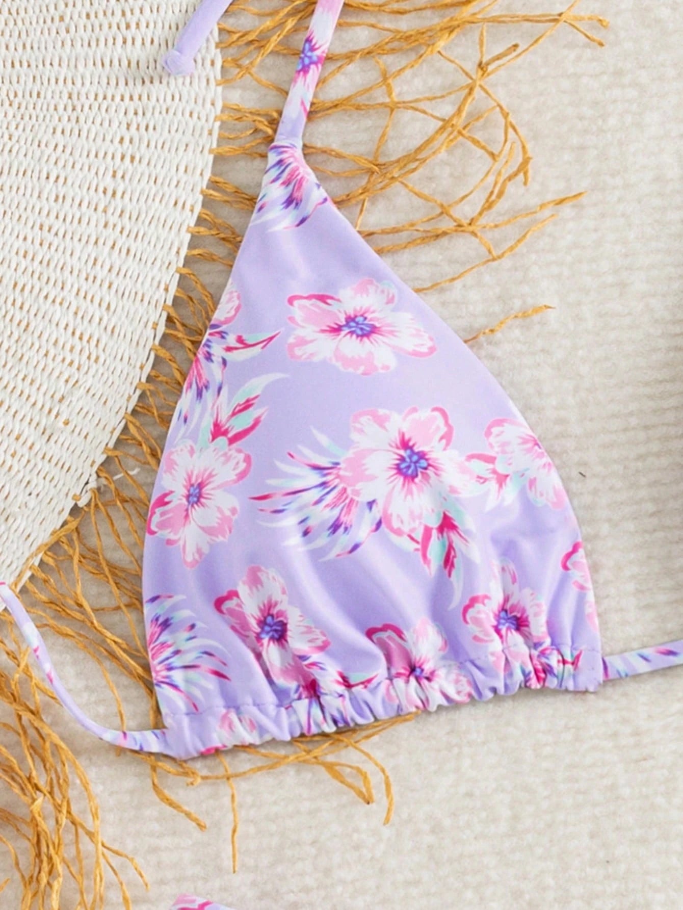 Bonvoyette 2026 Spring/Summer New Floral Print Sexy Backless Halter