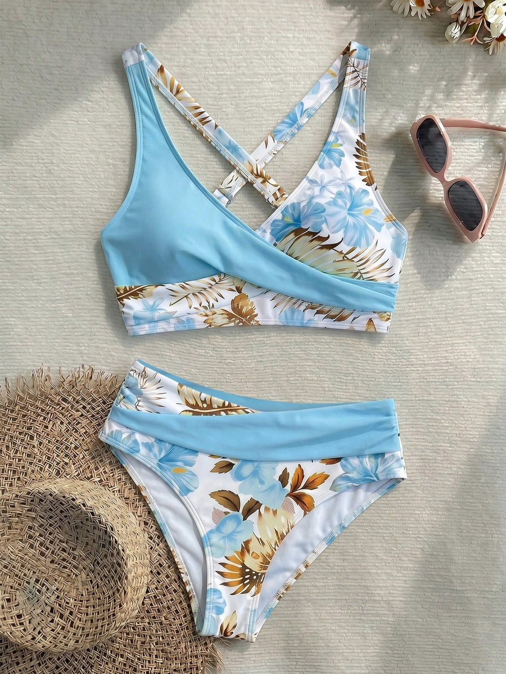 New Beach,Swimming Pool,Vacation,Sexy,Elegant Plant Printed Plain