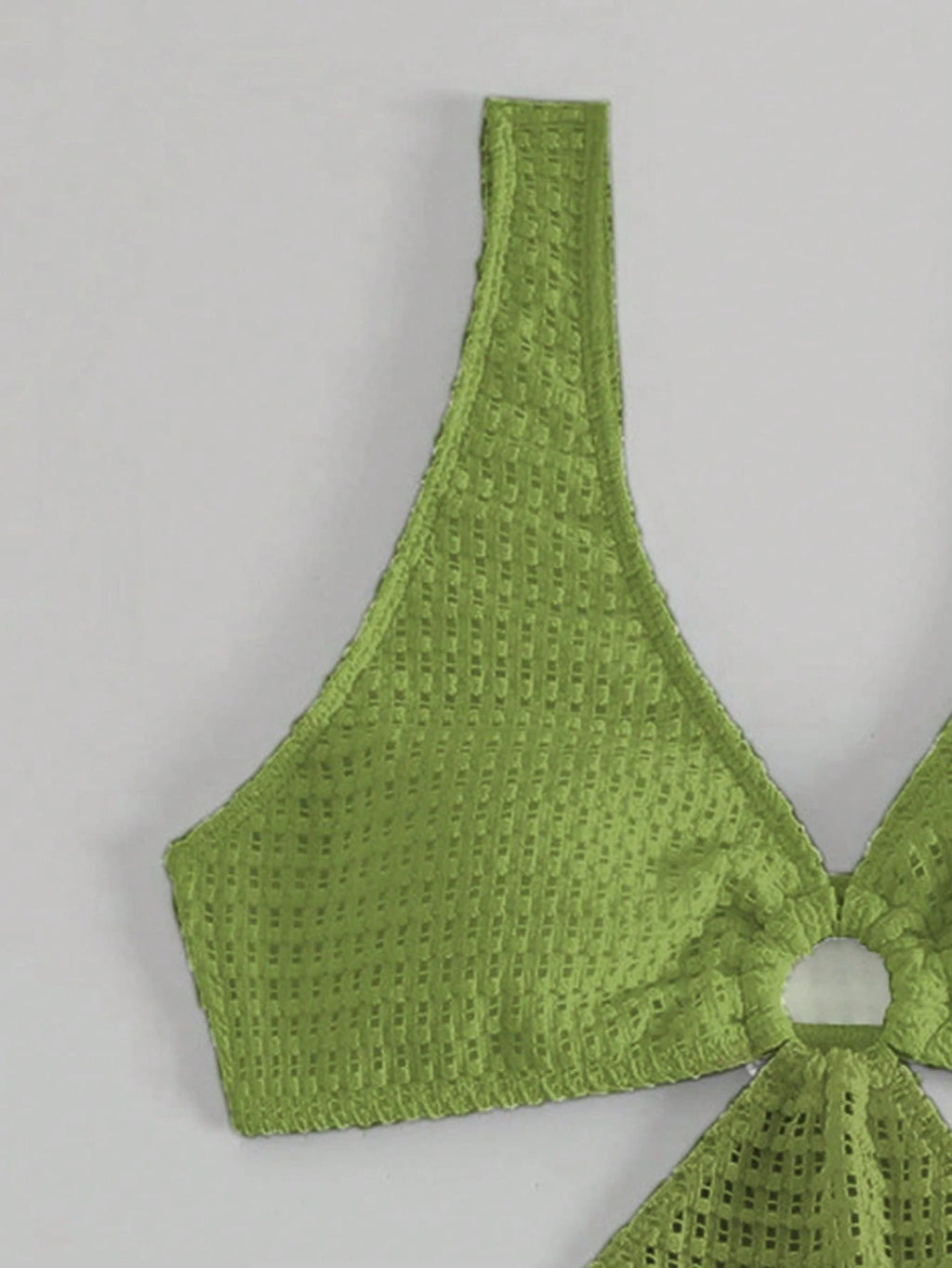 Swim Vcay Women's Solid Color Hollow Out Vacation Style Bikini Set
