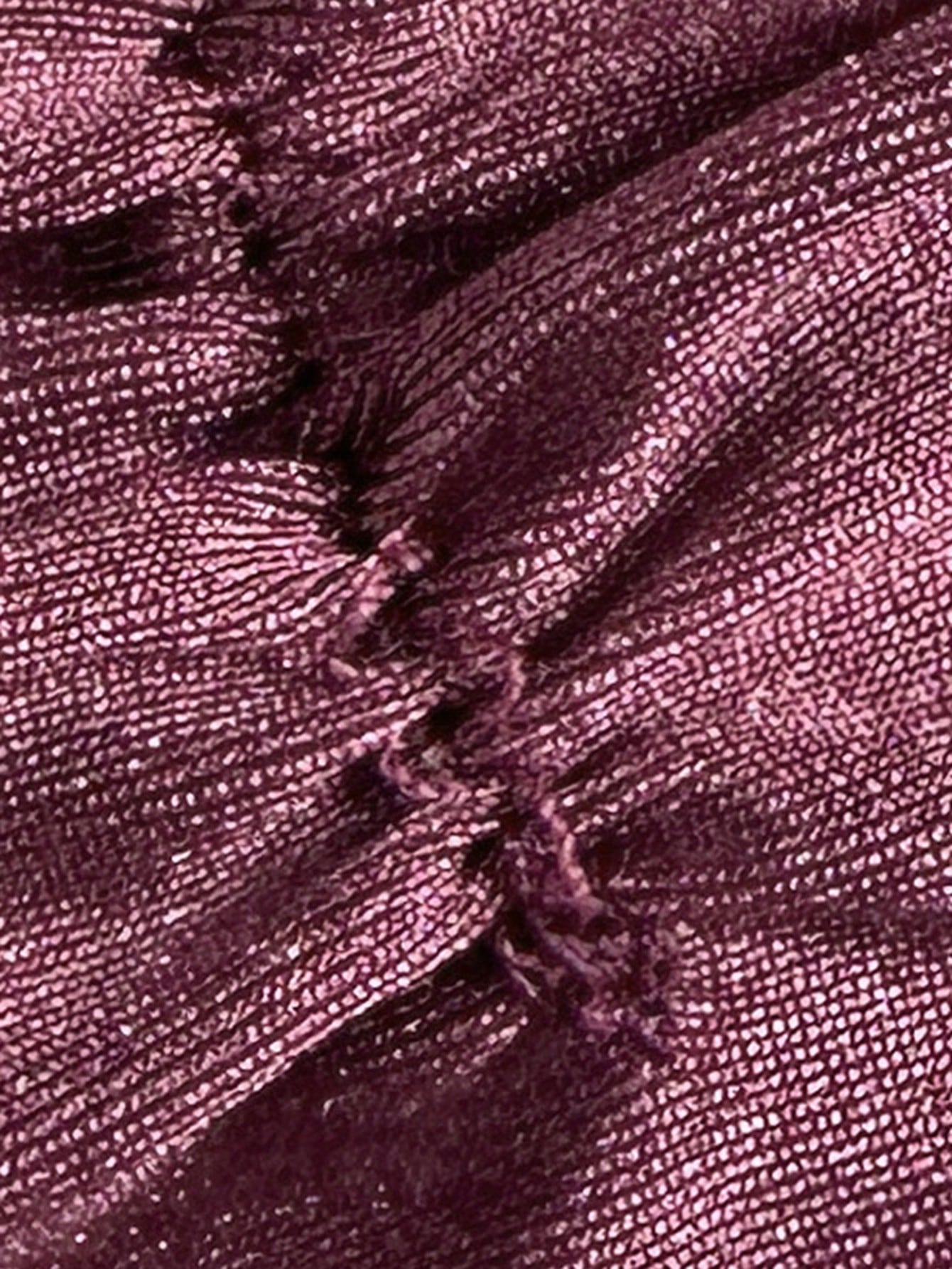 Swim Chiccia Swim Chic Women's Solid Color Beaded Tie Strap Swimwear