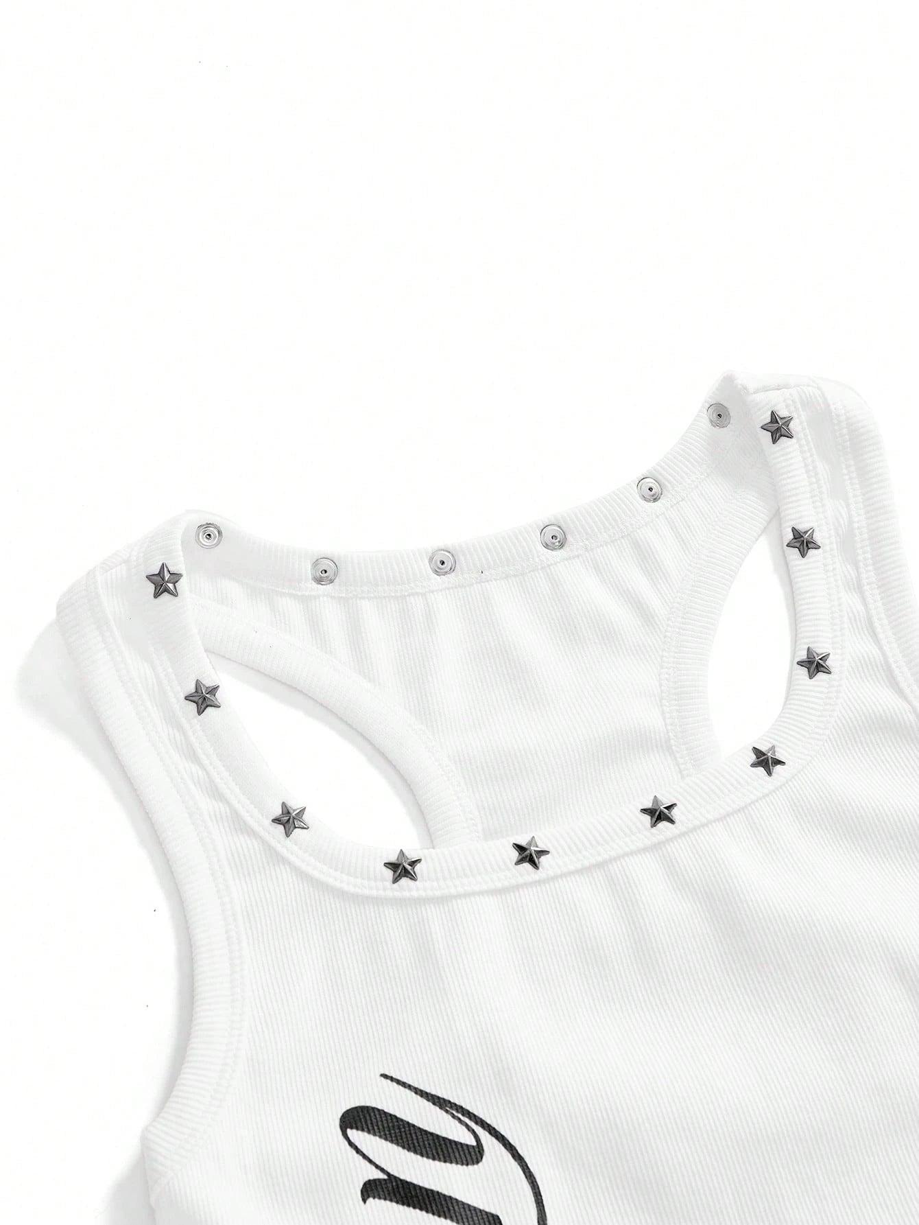 Grunge Punk Women's Retro Baddie Unisex Streetwear Casual Galaxy Star Rivet Print Bodycon Mini Dress - image 13