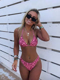 Bonvoyette 2026 Spring/Summer New Floral Print Sexy Backless Halter