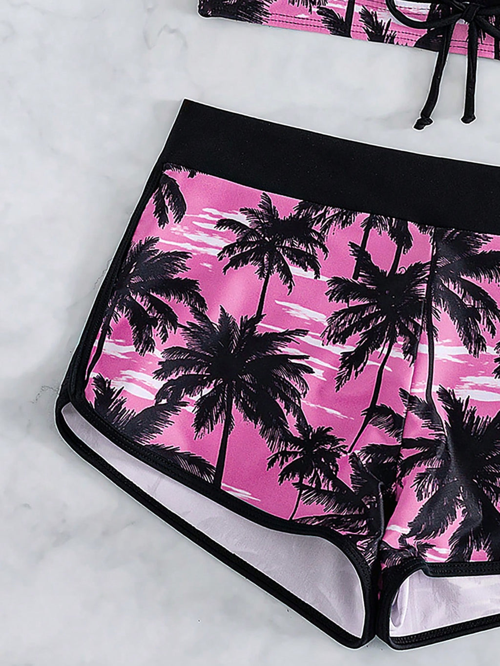 Swim SXY Summer Beach Tropical Print Halter Bikini Set