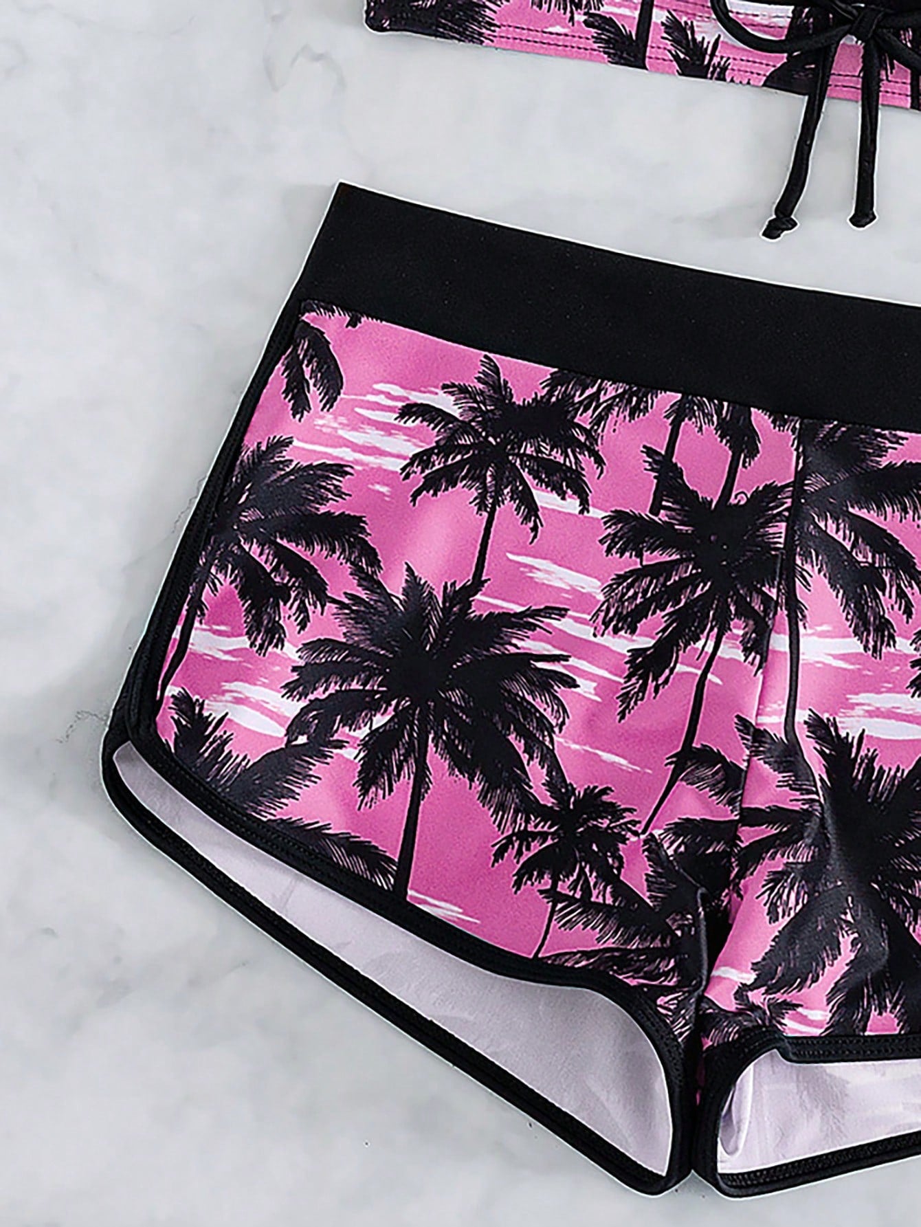 Swim SXY Summer Beach Tropical Print Halter Bikini Set
