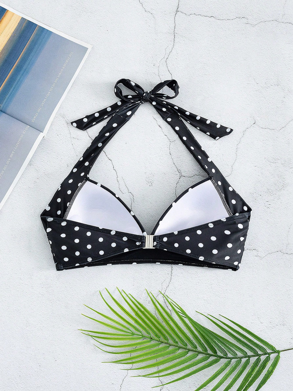 Voyashape Polka Dot Halter Neck Fashionable Summer Beach Bikini Top - image 9