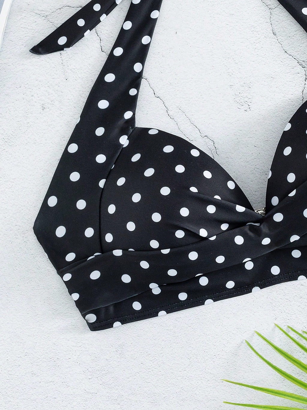 Voyashape Polka Dot Halter Neck Fashionable Summer Beach Bikini Top - image 15