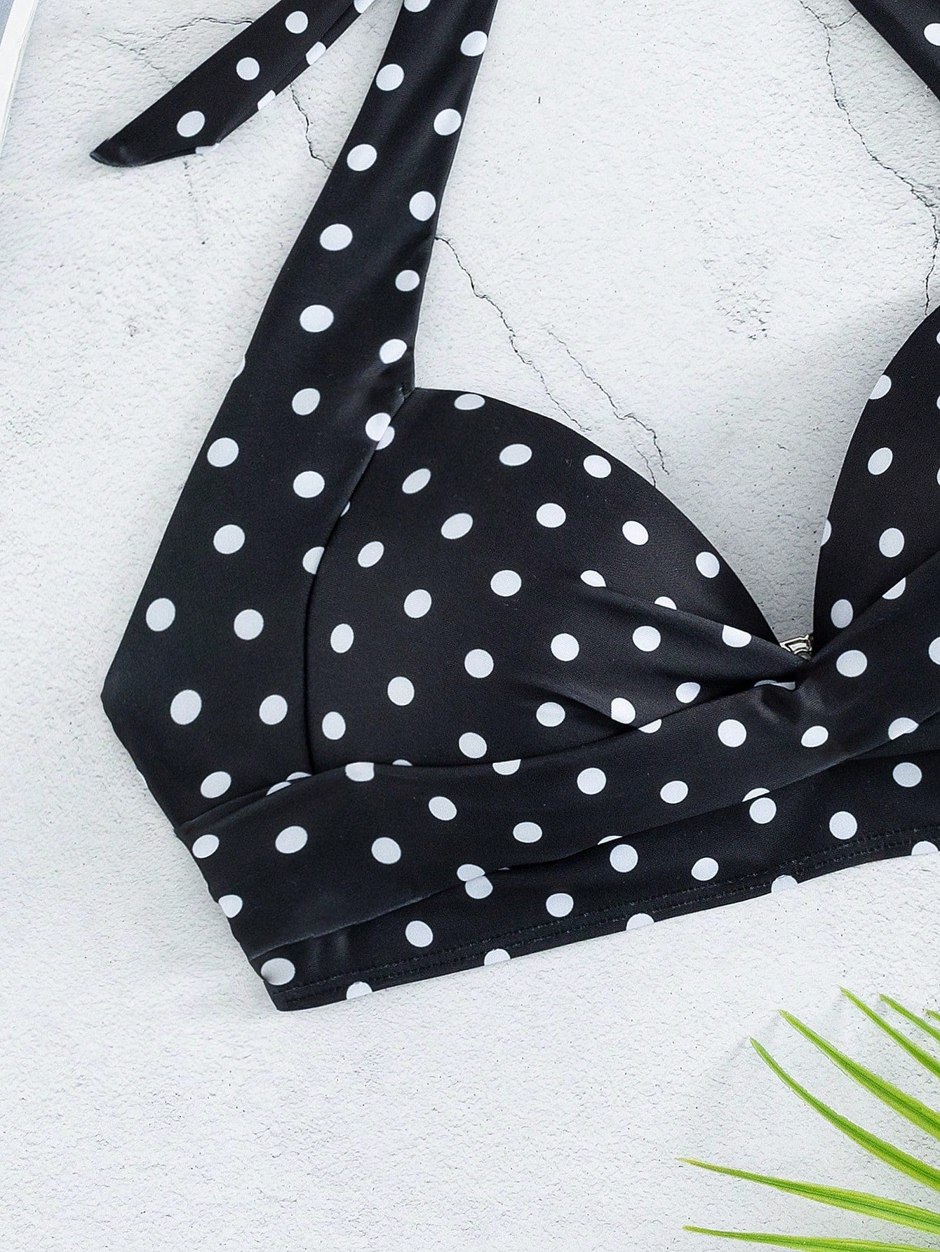 Voyashape Polka Dot Halter Neck Fashionable Summer Beach Bikini Top - image 15