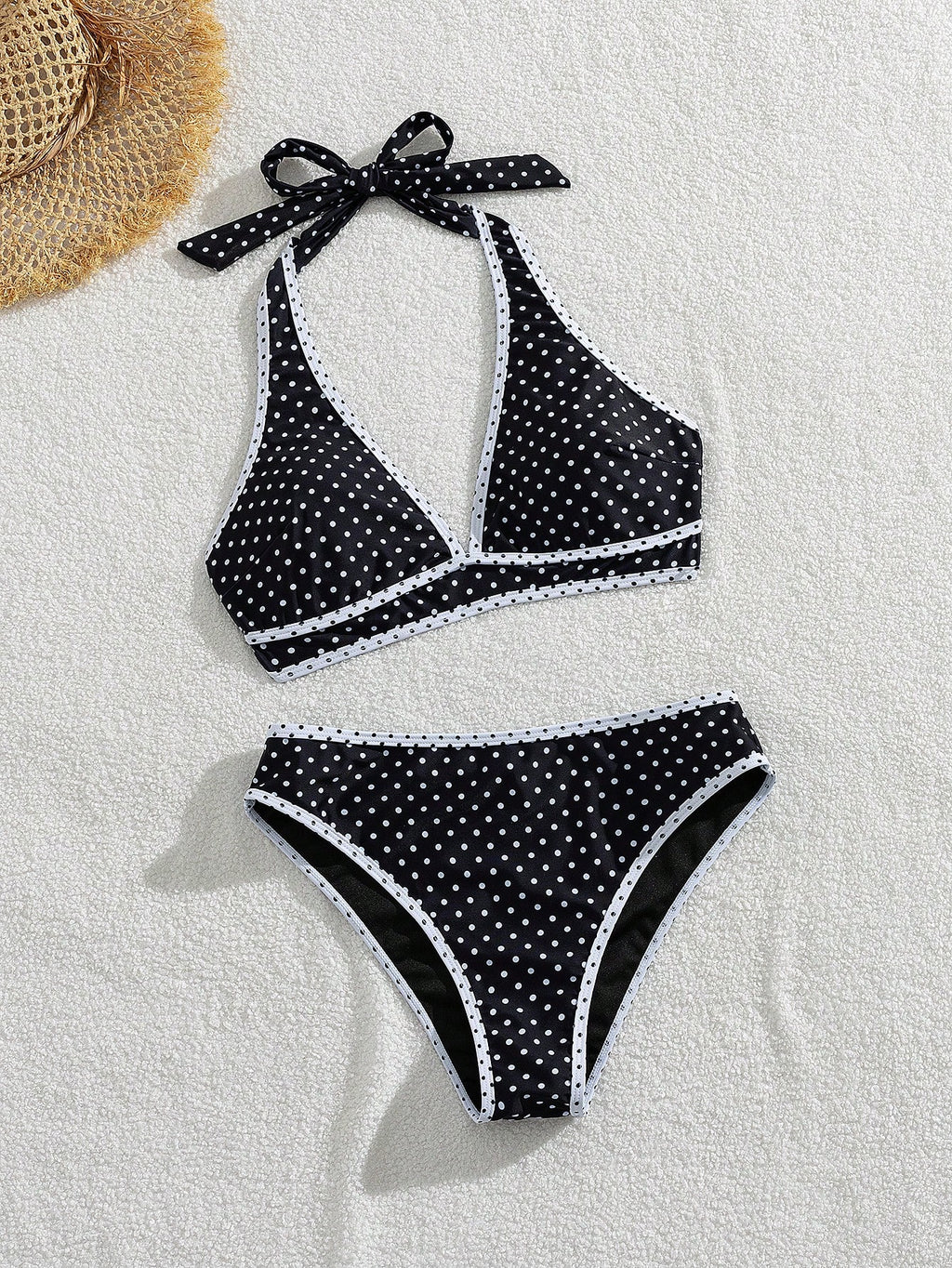 Swim Vcay Women's Summer Vacation Casual Beach Wear Black & White