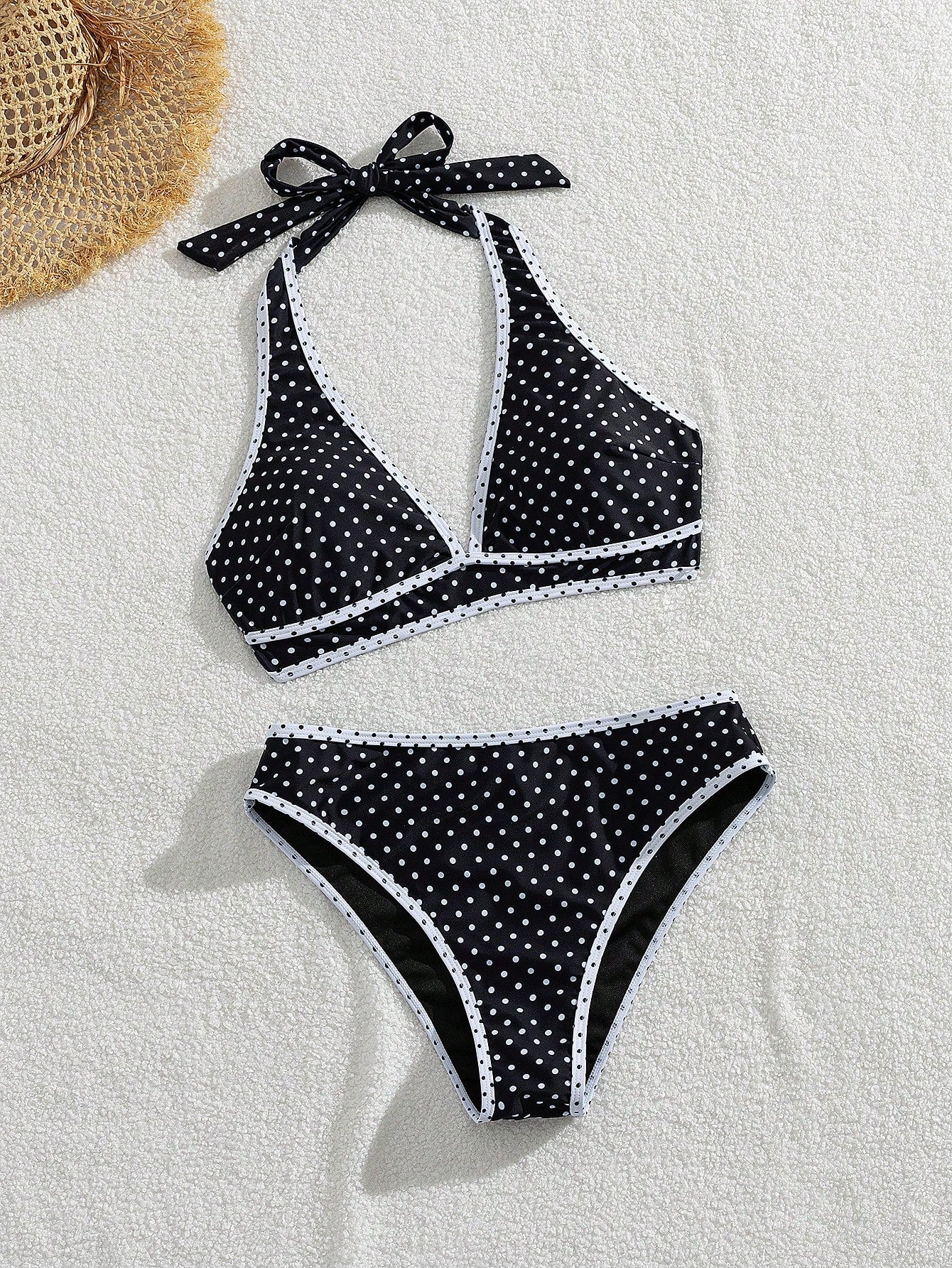 Swim Vcay Women's Summer Vacation Casual Beach Wear Black & White