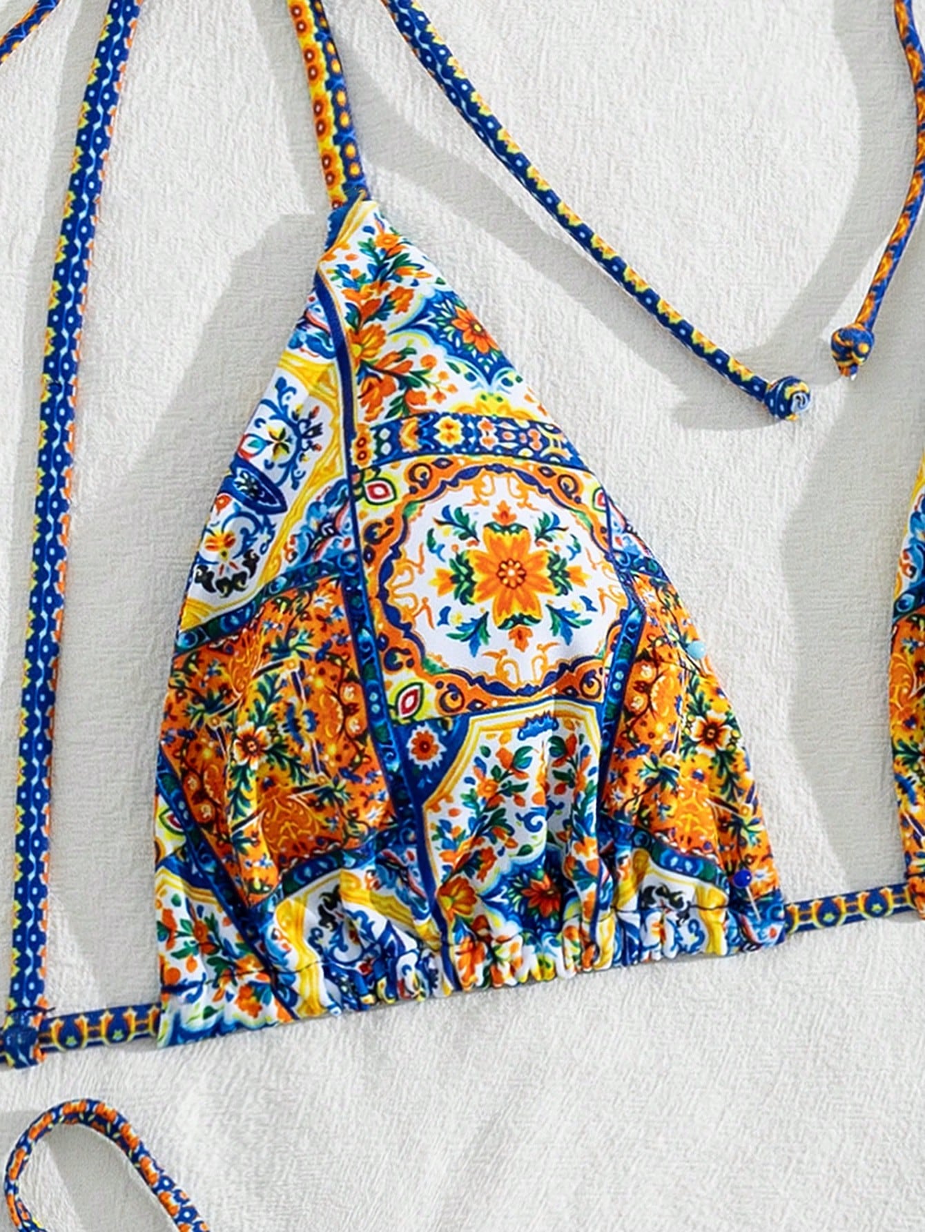 2pcs/Set Women's Cute Random Floral Reversible Camisole Swim Top And