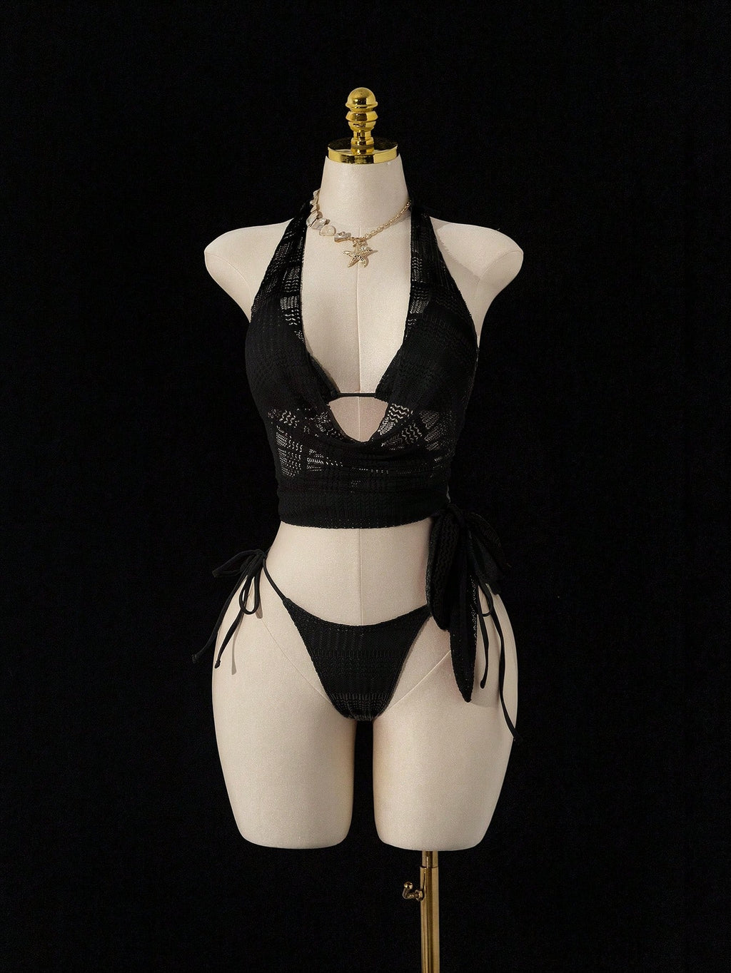 Swim SXY 4pcs Women's New Sexy Bikini Set: Spaghetti Strap Backless