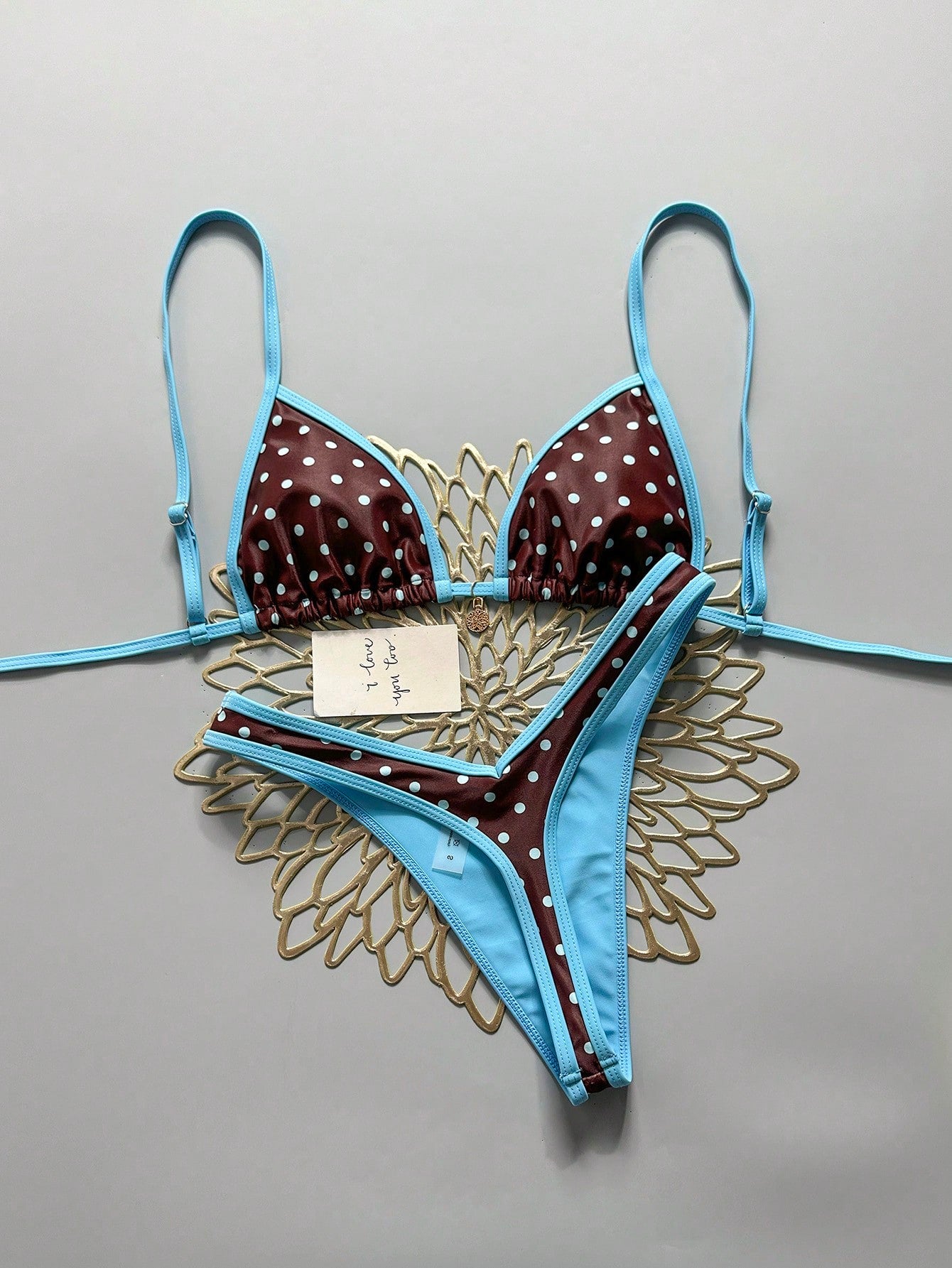 Swim Vcay 2pcs/Set Women Red White And Blue Summer Boho Beach