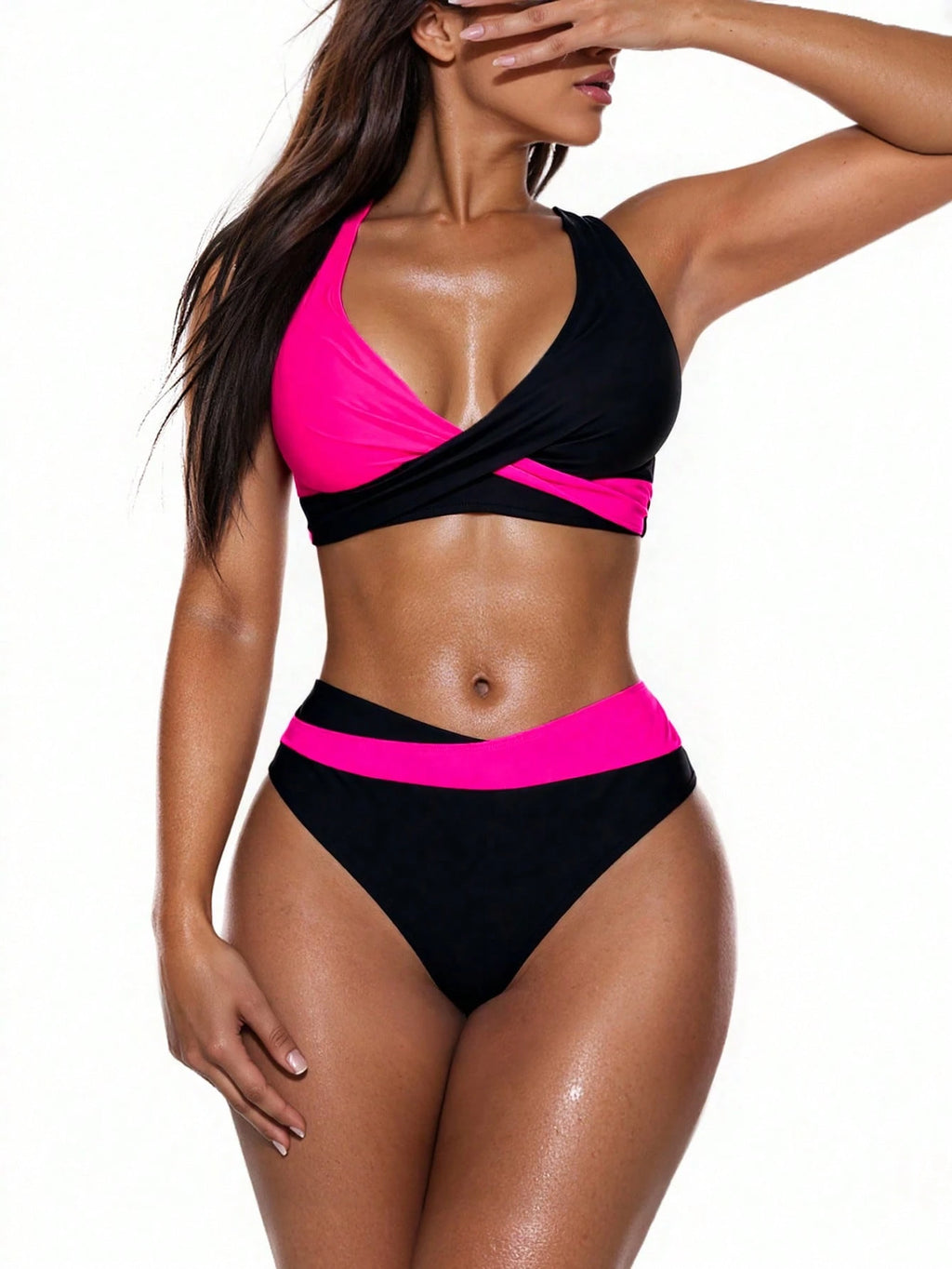 Swim Vcay Women's Summer Blue Halter Sexy Beach Vacation Bikini Swimsuit 2 Pieces Set - image 10