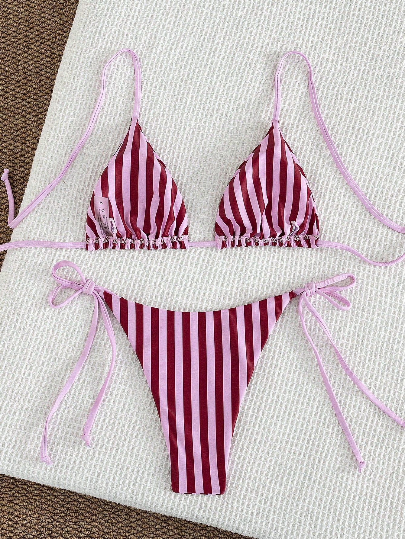 Women's Summer Bikini Set Set, Halter Tie Backless Ladies Swimwear,